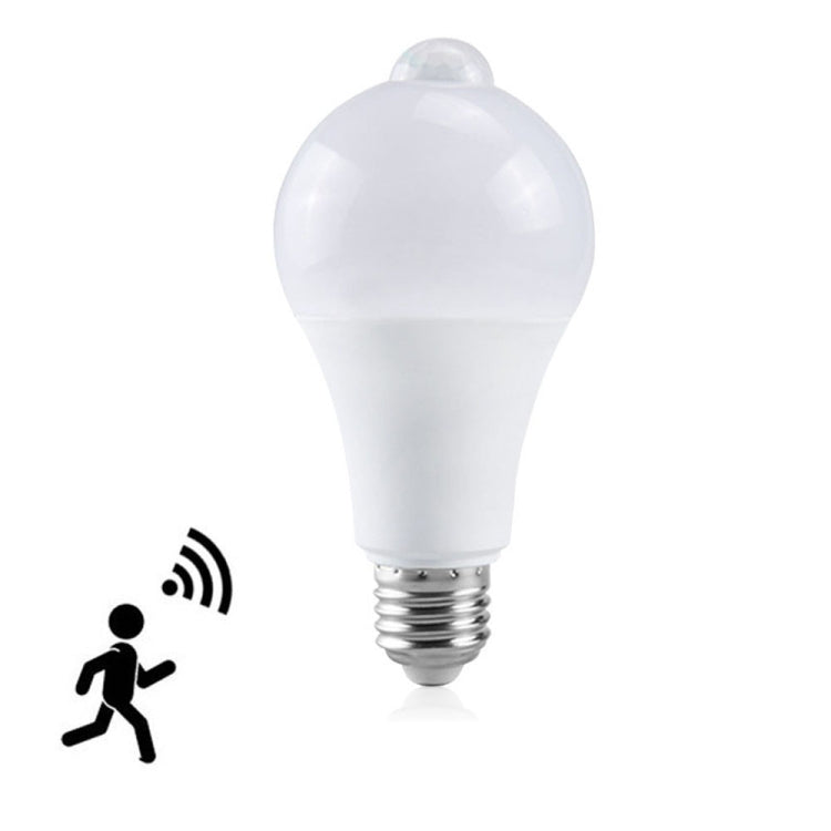 Sensore di movimento impermeabile a luce LED Sensore a infrarossi E27 Lampadina a sensore LED Luce bianca