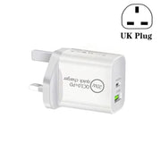 SDC-18W Caricatore da viaggio universale a doppia ricarica rapida USB PD + QC 3.0 da 18 W, presa UK, UK Plug