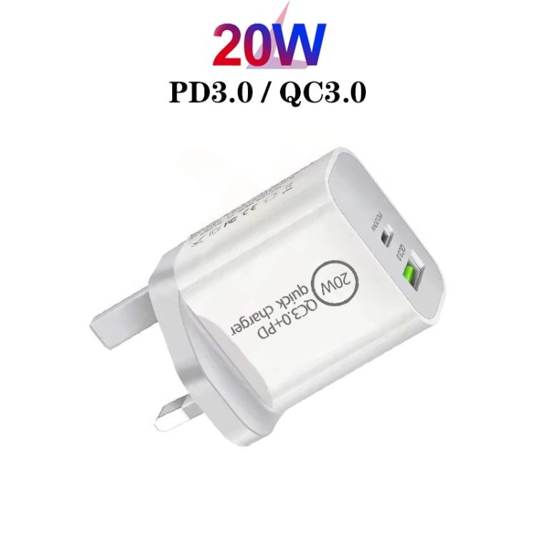 Caricatore da viaggio 18W USB PD QC 3.0 con cavo Type-C