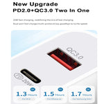 Caricatore da viaggio 18W USB PD QC 3.0 con cavo Type-C