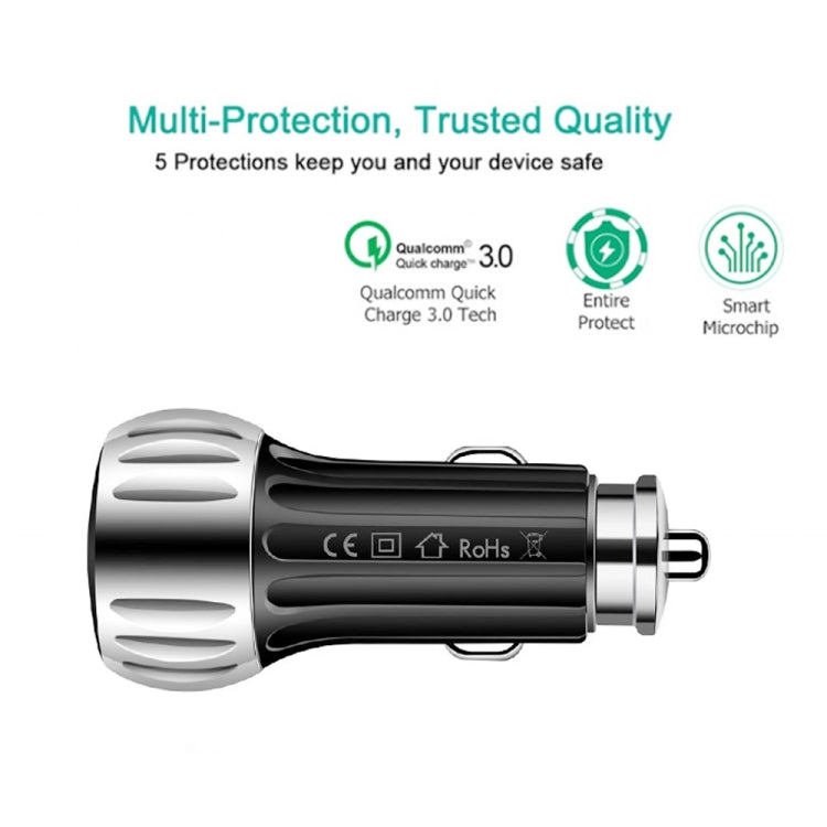 Caricabatteria da auto USB a doppia porta YSY-310QC18W QC3.0 per Apple / Huawei / Samsung / Xiaomi, YSY-310QC18W, Car Charger