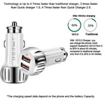 Caricabatteria da auto USB a doppia porta YSY-310QC18W QC3.0 per Apple / Huawei / Samsung / Xiaomi, YSY-310QC18W, Car Charger