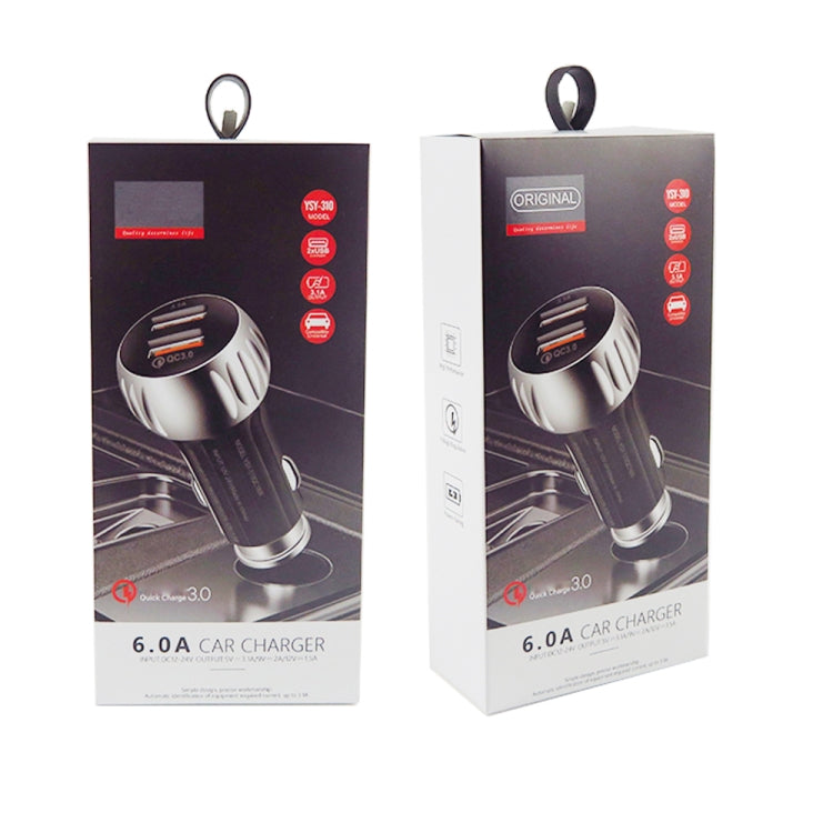 Caricabatteria da auto USB a doppia porta YSY-310QC18W QC3.0 per Apple / Huawei / Samsung / Xiaomi, YSY-310QC18W, Car Charger