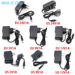 100-240 V CA a CC Adattatore per caricabatterie di alimentazione IC 5 V 9 V 12 V 24 V 1 A, IC EU 5V1A, IC EU 9V1A, IC EU 12V1A, IC EU 24V1A, IC US 5V1A, IC US 9V1A, IC US 12V1A, IC US 24V1A