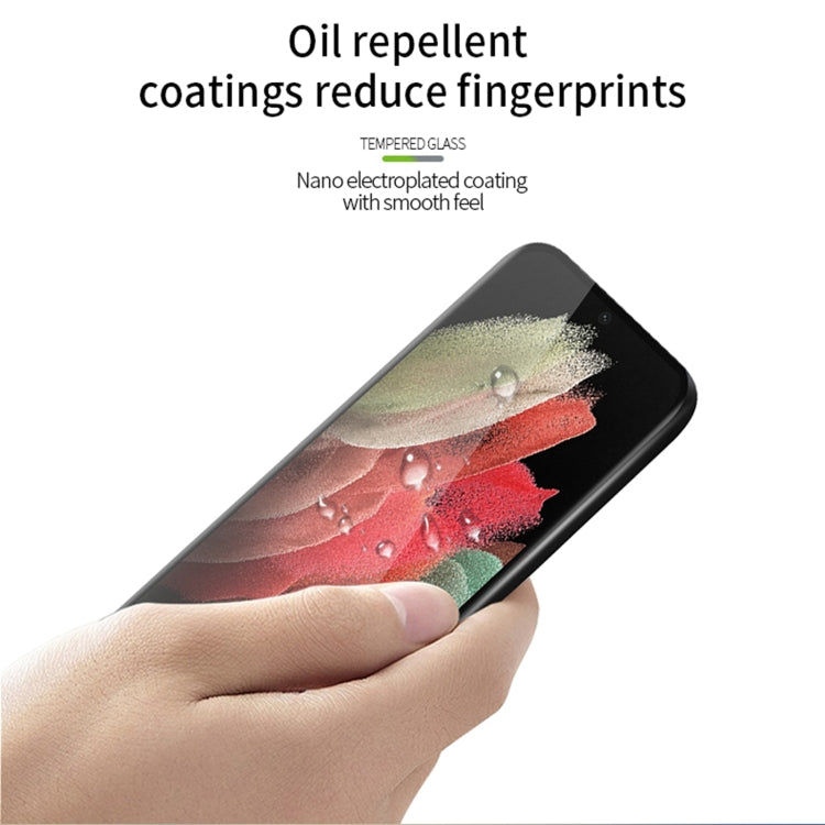 PINWUYO 9H Pellicola in vetro temperato per piegatura a caldo 3D, For Samsung Galaxy S21 Ultra 5G
