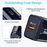 LZ-023 Caricabatterie da viaggio portatile USB QC 3.0 da 18 W + cavo dati da USB a 8 pin da 3 A, spina europea, 8 Pin Data Cable, EU Plug