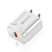 Caricabatterie da viaggio portatile USB LZ-023 18W QC 3.0 + cavo dati da USB a micro USB 3A, spina USA, Micro USB Data Cable, US Plug