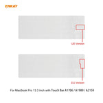 ENKAY Custodia protettiva per laptop in cristallo 3 in 1 + Pellicola per tastiera in TPU versione UE + Set di tappi antipolvere per MacBook Pro 13,3 pollici A1706 / A1989 / A2159 (con Touch Bar), For MacBook Pro 13.3 inch A1706 (with Touch Bar)