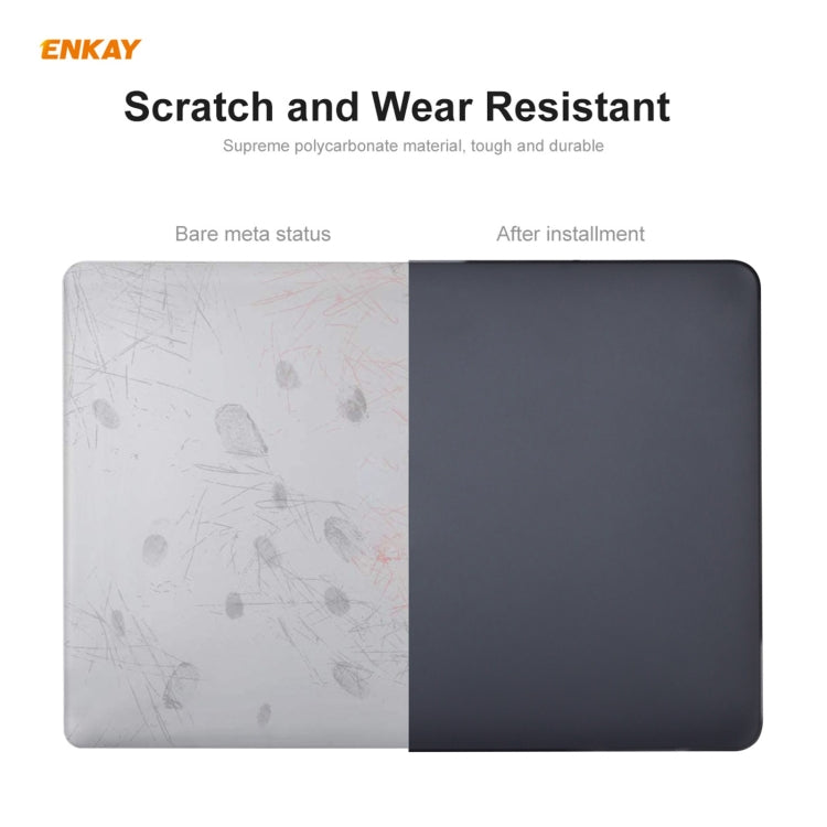 ENKAY Custodia protettiva per laptop opaca 3 in 1 + Pellicola per tastiera in TPU versione USA + Set di tappi antipolvere per MacBook Pro 13,3 pollici A1706 / A1989 / A2159 (con Touch Bar), For MacBook Pro 13.3 inch A1706 (with Touch Bar)