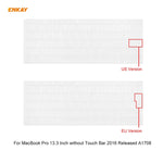 ENKAY Custodia protettiva per laptop in cristallo 3 in 1 + Pellicola per tastiera in TPU versione UE + Set di tappi antipolvere per MacBook Pro 13,3 pollici A1708 (senza Touch Bar), For MacBook Pro 13.3 inch A1708 (without Touch Bar)