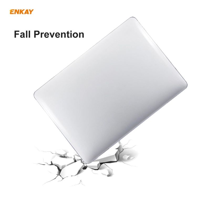 ENKAY Custodia protettiva per laptop in cristallo 3 in 1 + Pellicola per tastiera in TPU versione UE + Set di tappi antipolvere per MacBook Pro 13,3 pollici A1708 (senza Touch Bar), For MacBook Pro 13.3 inch A1708 (without Touch Bar)