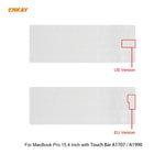 ENKAY Custodia protettiva per laptop in cristallo 3 in 1 + pellicola per tastiera in TPU versione USA + set di tappi antipolvere per MacBook Pro 15,4 pollici A1707 e A1990 (con Touch Bar), For MacBook Pro 15.4 inch A1707 (with Touch Bar)