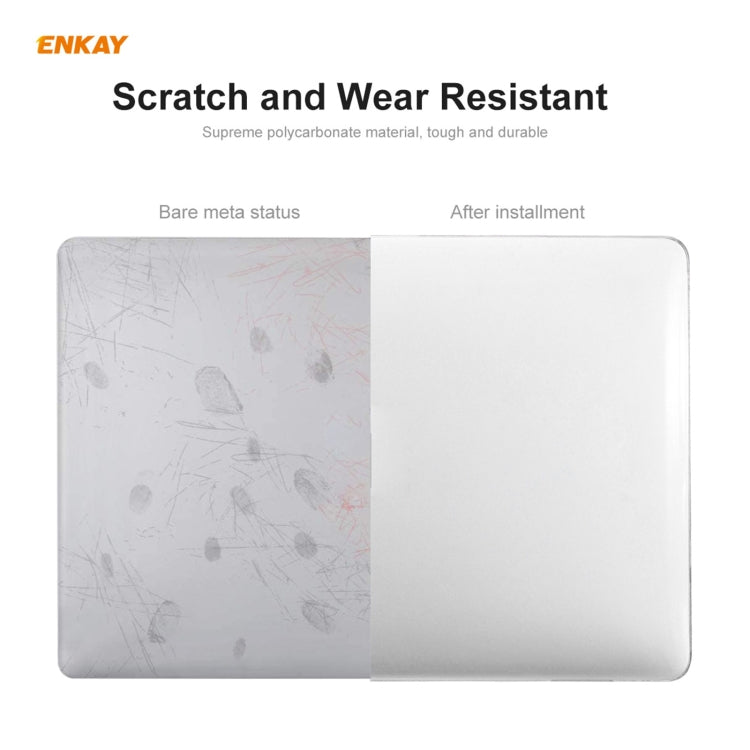 ENKAY Custodia protettiva per laptop in cristallo 3 in 1 + pellicola per tastiera in TPU versione USA + set di tappi antipolvere per MacBook Pro 15,4 pollici A1707 e A1990 (con Touch Bar), For MacBook Pro 15.4 inch A1707 (with Touch Bar)
