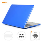ENKAY Custodia protettiva per laptop in cristallo 3 in 1 + Pellicola per tastiera in TPU versione UE + Set di tappi antipolvere per MacBook Pro 15,4 pollici A1707 e A1990 (con Touch Bar), For MacBook Pro 15.4 inch A1707 (with Touch Bar)