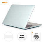 ENKAY Custodia protettiva per laptop in cristallo 3 in 1 + Pellicola per tastiera in TPU versione UE + Set di tappi antipolvere per MacBook Pro 15,4 pollici A1707 e A1990 (con Touch Bar), For MacBook Pro 15.4 inch A1707 (with Touch Bar)