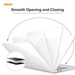 ENKAY Custodia protettiva per laptop in cristallo 3 in 1 + Pellicola per tastiera in TPU versione UE + Set di tappi antipolvere per MacBook Pro 15,4 pollici A1707 e A1990 (con Touch Bar), For MacBook Pro 15.4 inch A1707 (with Touch Bar)
