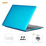 ENKAY Custodia protettiva per laptop in cristallo 3 in 1 + pellicola per tastiera in TPU versione USA + set di tappi antipolvere per MacBook Air 13,3 pollici A1932 (2018), For MacBook Air 13.3 inch A1932 (2018)