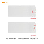 ENKAY Custodia protettiva per laptop opaca 3 in 1 + Pellicola per tastiera in TPU versione UE + Set di tappi antipolvere per MacBook Air 13,3 pollici A2179 e A2337 (2020), For MacBook Air 13.3 inch A2179 (2020)