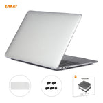 ENKAY Custodia protettiva per laptop in cristallo 3 in 1 + Pellicola per tastiera in TPU versione UE + Set di tappi antipolvere per MacBook Air 13,3 pollici A2179 e A2337 (2020), For MacBook Air 13.3 inch A2179 (2020)