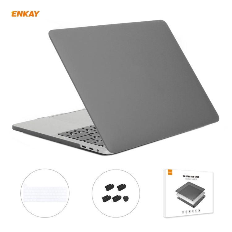 ENKAY 3 in 1 custodia protettiva opaca per laptop + pellicola per tastiera in TPU versione USA + set di tappi antipolvere per MacBook Pro 16 pollici A2141 (con Touch Bar), For MacBook Pro 16 inch A2141 (with Touch Bar)