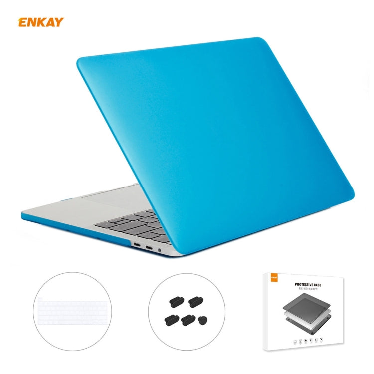 ENKAY 3 in 1 custodia protettiva opaca per laptop + pellicola per tastiera in TPU versione USA + set di tappi antipolvere per MacBook Pro 16 pollici A2141 (con Touch Bar), For MacBook Pro 16 inch A2141 (with Touch Bar)