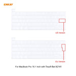 ENKAY Custodia protettiva per laptop opaca 3 in 1 + Pellicola per tastiera in TPU versione UE + Set di tappi antipolvere per MacBook Pro 16 pollici A2141 (带Touch Bar) (con Touch Bar), For MacBook Pro 16 inch A2141 (with Touch Bar)