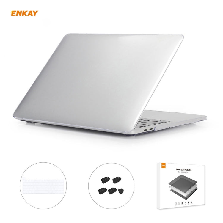 ENKAY Custodia protettiva per laptop in cristallo 3 in 1 + Pellicola per tastiera in TPU versione USA + Set di tappi antipolvere per MacBook Pro 16 pollici A2141 (con Touch Bar), For MacBook Pro 16 inch A2141 (with Touch Bar)