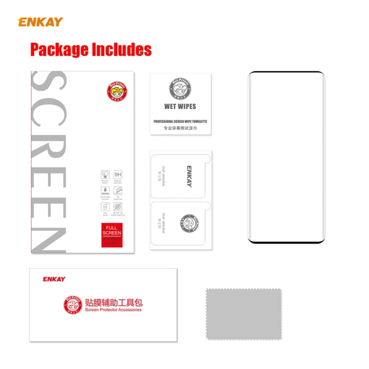 Per Samsung Galaxy S21 Ultra ENKAY Hat-Prince 0.26mm 9H 3D Pellicola in vetro temperato curvo a schermo intero a prova di esplosione, For Samsung Galaxy S21 Ultra(1pc), For Samsung Galaxy S21 Ultra(2pcs), For Samsung Galaxy S21 Ultra(5pcs)
