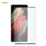 Per Samsung Galaxy S21 Ultra ENKAY Hat-Prince 0.26mm 9H 3D Pellicola in vetro temperato curvo a schermo intero a prova di esplosione, For Samsung Galaxy S21 Ultra(1pc), For Samsung Galaxy S21 Ultra(2pcs), For Samsung Galaxy S21 Ultra(5pcs)