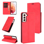 Per Samsung Galaxy S21 Plus Custodia in pelle con ventosa magnetica da lavoro retro-skin con supporto, slot per carte e portafoglio, For Samsung Galaxy S21 Plus