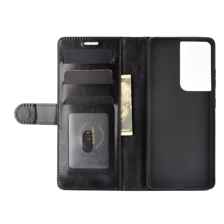 Per Samsung Galaxy S21 Ultra R64 Texture Custodia protettiva a vibrazione orizzontale singola con supporto e slot per schede e portafoglio e cornice per foto, For Samsung Galaxy S21 Ultra