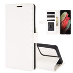 Per Samsung Galaxy S21 Ultra R64 Texture Custodia protettiva a vibrazione orizzontale singola con supporto e slot per schede e portafoglio e cornice per foto, For Samsung Galaxy S21 Ultra