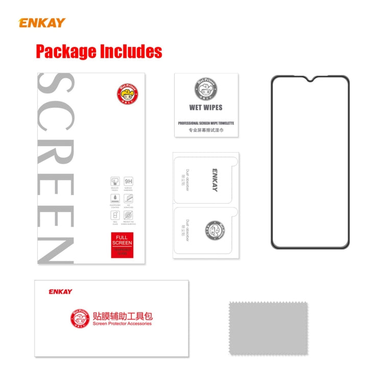ENKAY Hat-Prince Protezione anticaduta per pellicola a schermo intero in vetro temperato con colla piena anti-caduta, For Samsung Galaxy A32 5G / M12 / A12, For Samsung Galaxy A52 4G / 5G, For Samsung Galaxy A72 4G / 5G