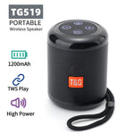 T&G TG519 TWS Altoparlante Bluetooth portatile HiFi Subwoofer Altoparlanti a colonna wireless per esterni Supporto TF Card / FM / Disco AUX / U da 3,5 mm / Chiamata in vivavoce