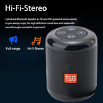 T&G TG519 TWS Altoparlante Bluetooth portatile HiFi Subwoofer Altoparlanti a colonna wireless per esterni Supporto TF Card / FM / Disco AUX / U da 3,5 mm / Chiamata in vivavoce