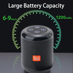 T&G TG519 TWS Altoparlante Bluetooth portatile HiFi Subwoofer Altoparlanti a colonna wireless per esterni Supporto TF Card / FM / Disco AUX / U da 3,5 mm / Chiamata in vivavoce