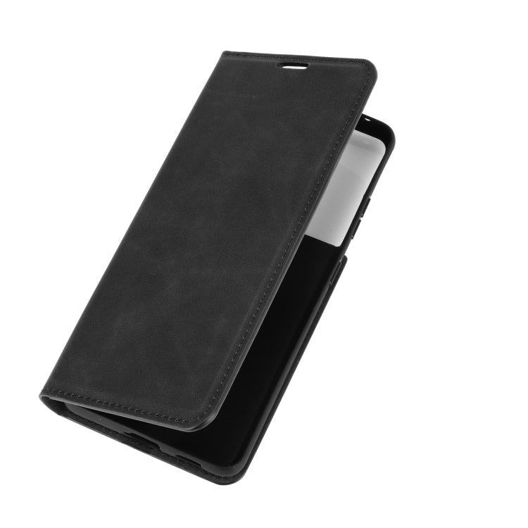Per Samsung Galaxy S21 Ultra 5G Custodia in pelle con ventosa magnetica da lavoro retro-skin con supporto, slot per carte e portafoglio, For Samsung Galaxy S21 Ultra 5G