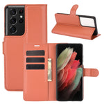 Per Samsung Galaxy S21 Ultra 5G Litchi Texture Custodia protettiva a vibrazione orizzontale con supporto e slot per carte e portafoglio, For Galaxy S21 Ultra 5G