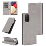 Per Samsung Galaxy A02s (versione USA) Custodia in pelle con ventosa magnetica per affari retro-pelle con supporto e slot per schede e portafoglio, For Galaxy A02s (US Version)