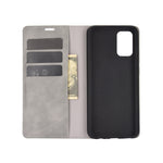 Per Samsung Galaxy A02s (versione USA) Custodia in pelle con ventosa magnetica per affari retro-pelle con supporto e slot per schede e portafoglio, For Galaxy A02s (US Version)