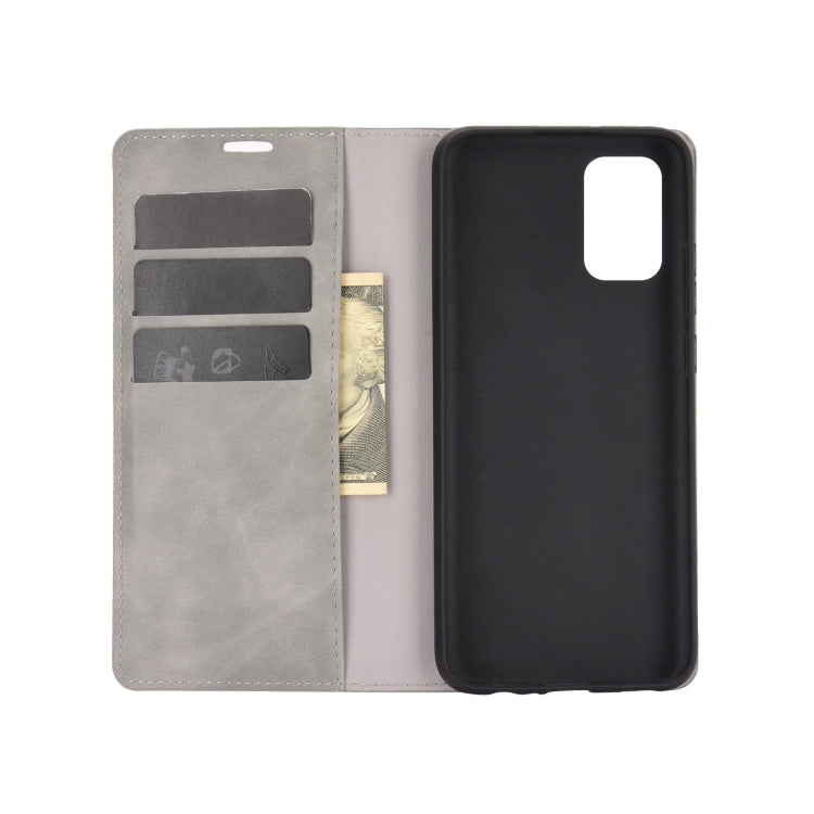 Per Samsung Galaxy A02s (versione USA) Custodia in pelle con ventosa magnetica per affari retro-pelle con supporto e slot per schede e portafoglio, For Galaxy A02s (US Version)