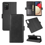 Per Samsung Galaxy A02s (versione USA) Custodia in pelle a vibrazione orizzontale con fibbia magnetica a doppio lato con supporto e slot per schede e portafoglio, For Galaxy A02s (US Version)