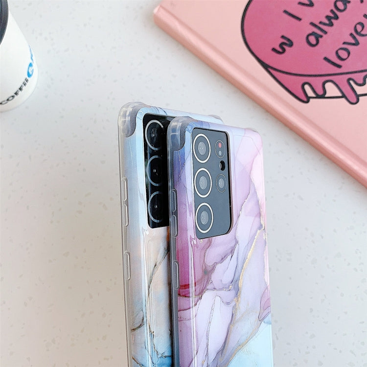 Cover posteriore per telefono IMD in marmo dorato con flusso anti-frantumazione a quattro angoli, For Samsung Galaxy S21 Ultra 5G, For Samsung Galaxy S21 Plus 5G, For Samsung Galaxy S21 5G