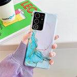 Cover posteriore per telefono IMD in marmo dorato con flusso anti-frantumazione a quattro angoli, For Samsung Galaxy S21 Ultra 5G, For Samsung Galaxy S21 Plus 5G, For Samsung Galaxy S21 5G