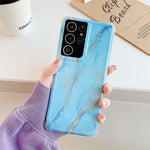 Cover posteriore per telefono IMD in marmo dorato con flusso anti-frantumazione a quattro angoli, For Samsung Galaxy S21 Ultra 5G, For Samsung Galaxy S21 Plus 5G, For Samsung Galaxy S21 5G