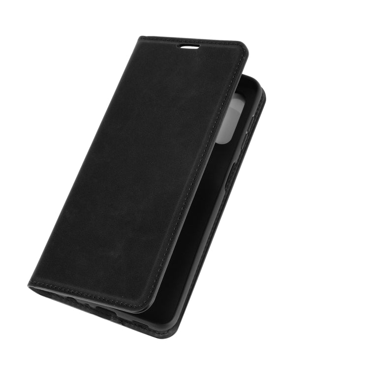 Per Samsung Galaxy A32 5G Custodia in pelle con ventosa magnetica per affari retro-pelle con supporto e slot per carte e portafoglio, For Galaxy A32 5G