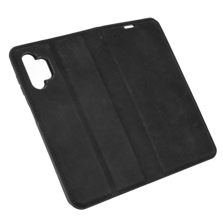 Per Samsung Galaxy A32 5G Custodia in pelle con ventosa magnetica per affari retro-pelle con supporto e slot per carte e portafoglio, For Galaxy A32 5G