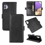 Per Samsung Galaxy A32 5G Custodia in pelle a vibrazione orizzontale con fibbia magnetica a doppio lato con supporto e slot per carte e portafoglio, For Galaxy A32 5G