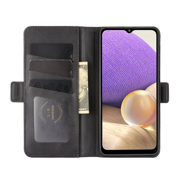 Per Samsung Galaxy A32 5G Custodia in pelle a vibrazione orizzontale con fibbia magnetica a doppio lato con supporto e slot per carte e portafoglio, For Galaxy A32 5G