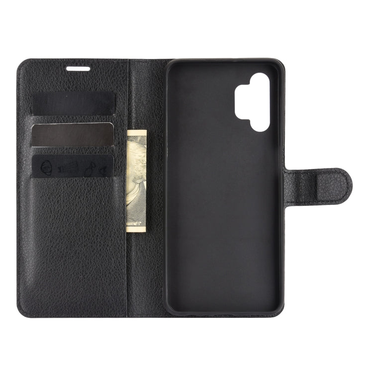 Per Samsung Galaxy A32 5G Litchi Texture Custodia protettiva a vibrazione orizzontale con supporto e slot per schede e portafoglio, For Galaxy A32 5G